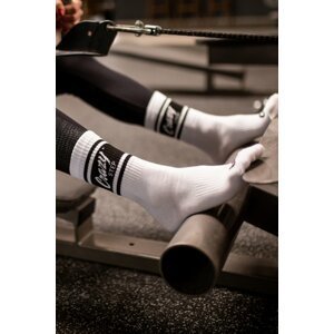Čierno-biele vysoké športové ponožky Crazystep