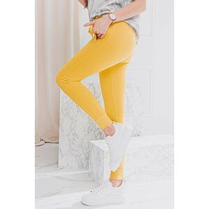 Žlté teplákové nohavice PLR001