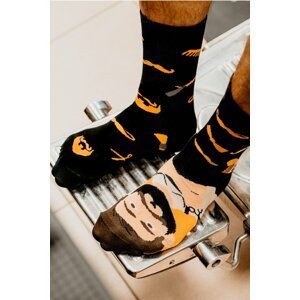 Žlto-čierne ponožky Barber