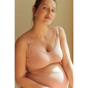Svetloružová tehotenská podprsenka Organic