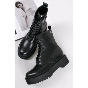 Čierne šnurovacie topánky 42924