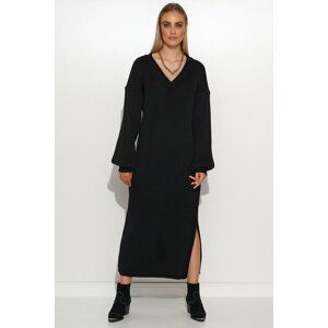 Čierne svetrové šaty S120