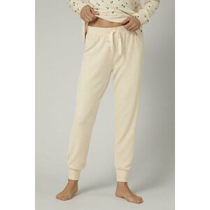 Svetlobéžové dlhé pyžamové nohavice Thermal