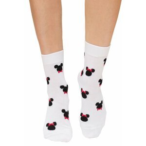 Biele vzorované ponožky Mouse Socks