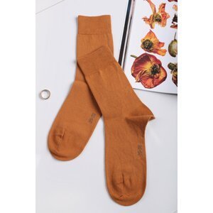 Tmavožlté bavlnené ponožky Klasik