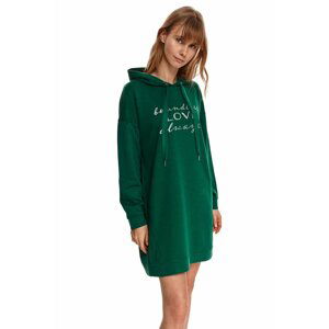 Zelené mikinové šaty s kapucňou SBL1079