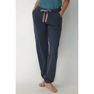 Tmavomodré vzorované pyžamové nohavice Mix&Match
