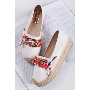 Biele platformové espadrilly Yasmina