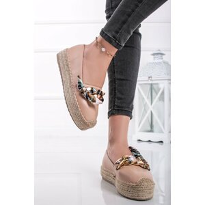 Béžové platformové espadrilly Yasmina