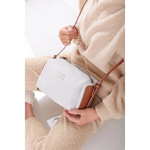 Hnedo-biela crossbody kabelka 86654