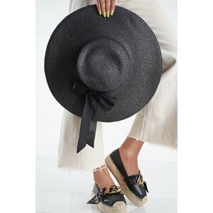 Čierny slamený klobúk Isabelle