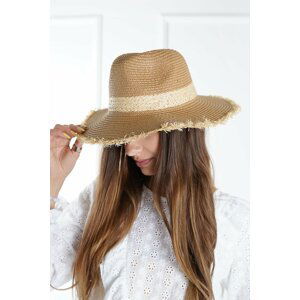 Béžový slamený klobúk Alicia
