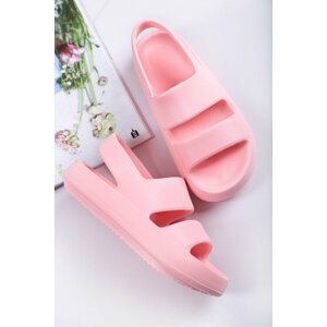 Ružové nízke gumené sandále Tammy