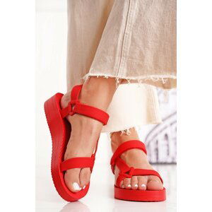 Červené gumené sandále Holly