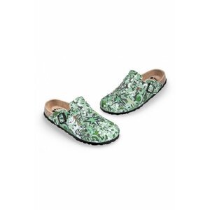 Zelená vzorovaná zdravotná obuv 102041
