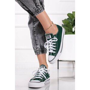 Zelené nízke plátené tenisky Chuck Taylor All Star Midnight Clover