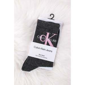 Dámske tmavosivé ponožky CKJ Women Sock 1P Rib