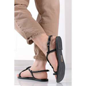 Čierne nízke sandále Naila