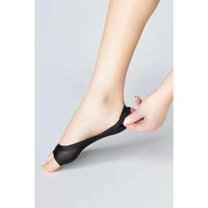 Čierne balerínkové ponožky s otvorenou špičkou Lux Line Nf New