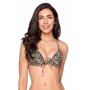 Leopardia push-up plavková podprsenka Rellicious Leopard