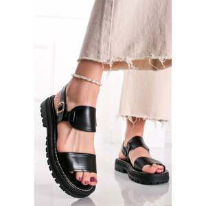 Čierne nízke sandále Amma