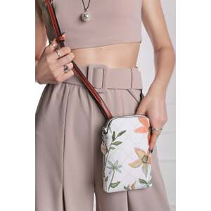 Smotanová kvetovaná crossbody kabelka Anastasia Classic 31170