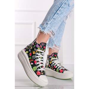 Viacfarebné vysoké tenisky na platforme Chuck Taylor All Star Move Platform Festival Smoothie