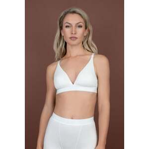 Biela vystužená podprsenka Natural Rib Triangle Bra Top