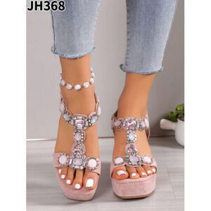 Plaformové sandále zdobené kamienkami MILANO* veľkosť: 41
