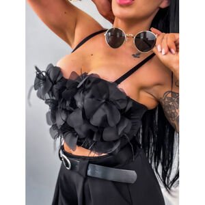 Čierny bralet top DEMI veľkosť: one size