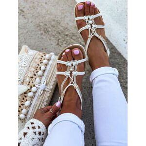 Biele dámske sandále HAWIRA veľkosť: 37