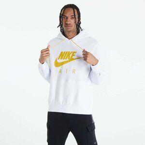 Nike NSW Nike Air Brushed Back Pullover Hoodie White/ Football Grey/ Vivid Sulfur