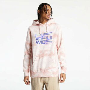 HUF Broadcast Tiedye Hoodie Coral