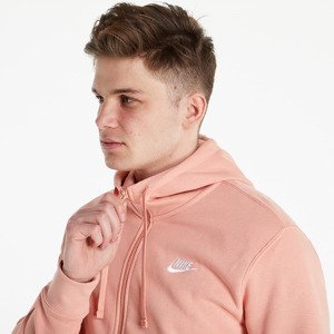 Nike NSW Club Fleece Men's Full-Zip Hoodie Lt Madder Root/ Lt Madder Root/ White