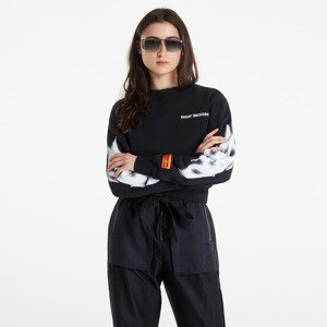 HERON PRESTON Crewneck Crop Hp Flaming Slee Black/ White