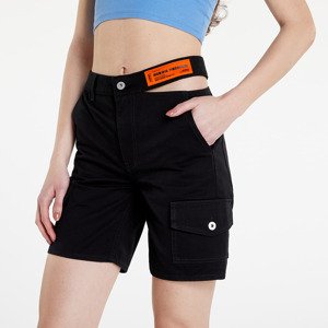 HERON PRESTON Open Side Belt Cargo Shorts Black/ No Color