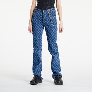 MISBHV Monogram Denim High Waisted Trousers Denim Blue