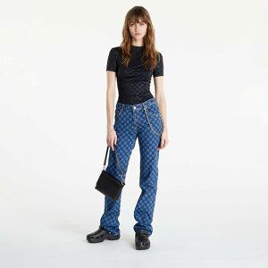 MISBHV Monogram Denim High Waisted Trousers Denim Blue