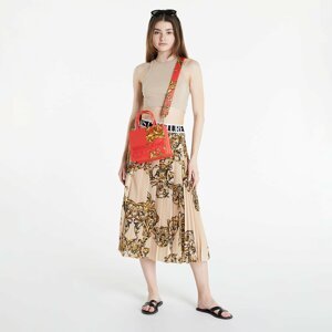 Versace Jeans Couture Light Crepe Print Garland Skirt Beige