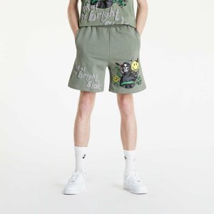 MARKET Smiley Look At The Bright Side Sweatshorts Sage Green