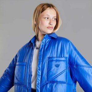 adidas Blue Version Padded Shirt Jacket Royal Blue