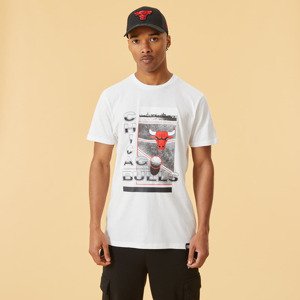 New Era NBA Court Photo Tee Chicago Bulls White