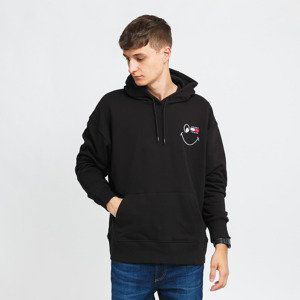 TOMMY JEANS M Smiley Badge Hoodie Black