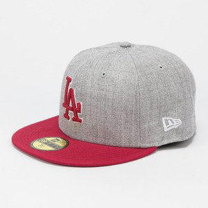 New Era 59Fifty MLB Heather Contrast LA Melange Gray/ Dark Pink