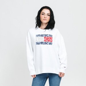 TOMMY JEANS W Oversized Floral Crewneck White