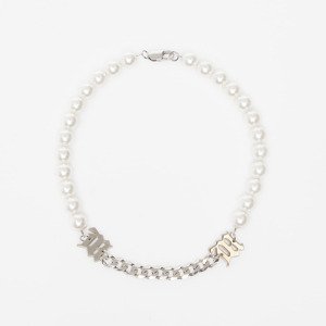 MISBHV Pearl & Curb Link Choker White