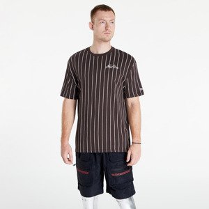 New Era Oversized Pinstripe Tee Newera Brown/ White