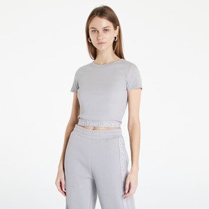 Calvin Klein Jeans Logo Tape T-Shirt Mercury Grey