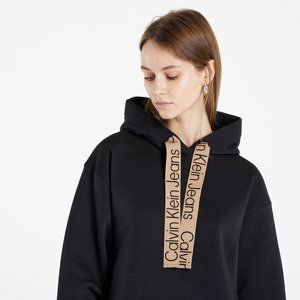 Calvin Klein Jeans Oversized Logo Tape Hoodie Ck Black/ Timeless Camel