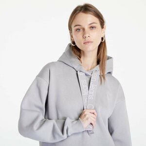 Calvin Klein Jeans Oversized Logo Tape Hoodie Mercury Grey/ Bright White